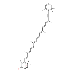 ChemSpider 2D Image | (3S,5R,6S)-3',4',7',8'-Tetradehydro-5,6-dihydro-3,6-epoxy-beta,beta-caroten-4-one | C40H50O2