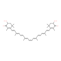 ChemSpider 2D Image | (15cis)-3,3'-Dihydroxy-beta,beta-carotene-4,4'-dione | C40H52O4