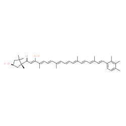 ChemSpider 2D Image | (3S,5R)-3,8-Dihydroxy-kappa,chi-caroten-6-one | C40H52O3