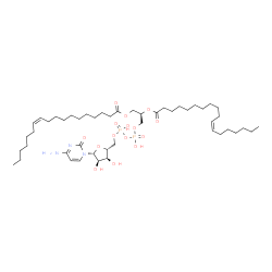 ChemSpider 2D Image | 5'-O-[{[{(2R)-2,3-Bis[(11Z)-11-octadecenoyloxy]propoxy}(hydroxy)phosphoryl]oxy}(hydroxy)phosphoryl]cytidine | C48H85N3O15P2