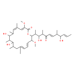 ChemSpider 2D Image | (3E,5Z,7S,8R,9S,10S,11R,13Z,15E,17R,18S)-18-[(2S,3R,4S,6E,8R,9S,10E)-3,9-Dihydroxy-4,8-dimethyl-5-oxo-6,10-dodecadien-2-yl]-8,10-dihydroxy-3,17-dimethoxy-5,7,9,11,13-pentamethyloxacyclooctadeca-3,5,13
,15-tetraen-2-one | C38H60O9