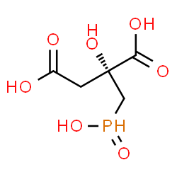 ChemSpider 2D Image | (2R)-2-Hydroxy-2-{[hydroxy(oxido)phosphoranyl]methyl}succinic acid | C5H9O7P
