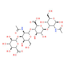 ChemSpider 2D Image | beta-D-Glucopyranuronosyl-(1->3)-2-acetamido-2-deoxy-beta-D-allopyranosyl-(1->4)-beta-D-glucopyranuronosyl-(1->3)-2-acetamido-2-deoxy-beta-D-allopyranose | C28H44N2O23