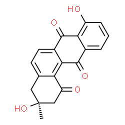 ChemSpider 2D Image | (3S)-3,8-Dihydroxy-3-methyl-3,4-dihydro-1,7,12(2H)-tetraphenetrione | C19H14O5
