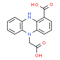 ChemSpider 2D Image | 5-(Carboxymethyl)-5,10-dihydro-1-phenazinecarboxylic acid | C15H12N2O4