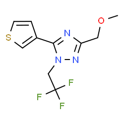 ChemSpider 2D Image | 3-(Methoxymethyl)-5-(3-thienyl)-1-(2,2,2-trifluoroethyl)-1H-1,2,4-triazole | C10H10F3N3OS