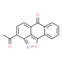 ChemSpider 2D Image | 3-Acetyl-6H-anthra[1,9-cd][1,2]oxazol-6-one | C16H9NO3
