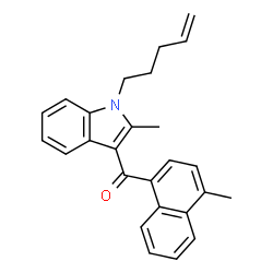ChemSpider 2D Image | (4-Methyl-1-naphthyl)[2-methyl-1-(4-penten-1-yl)-1H-indol-3-yl]methanone | C26H25NO