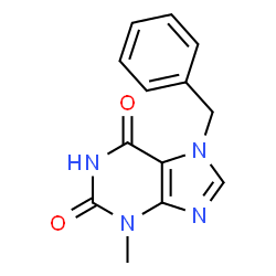 ChemSpider 2D Image | 7-Benzyl-3-methyl-3,7-dihydro-1H-purine-2,6-dione | C13H12N4O2