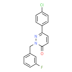 ChemSpider 2D Image | 6-(4-Chlorophenyl)-2-(3-fluorobenzyl)-3(2H)-pyridazinone | C17H12ClFN2O