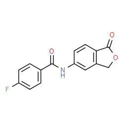 ChemSpider 2D Image | 4-Fluoro-N-(1-oxo-1,3-dihydro-2-benzofuran-5-yl)benzamide | C15H10FNO3