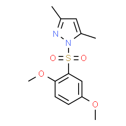 ChemSpider 2D Image | 1-(2,5-Dimethoxy-benzenesulfonyl)-3,5-dimethyl-1H-pyrazole | C13H16N2O4S