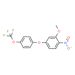 ChemSpider 2D Image | 2-Methoxy-1-nitro-4-[4-(trifluoromethoxy)phenoxy]benzene | C14H10F3NO5