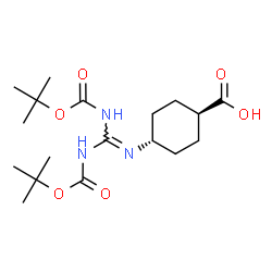 ChemSpider 2D Image | trans-4-[(2,2,10,10-Tetramethyl-4,8-dioxo-3,9-dioxa-5,7-diazaundecan-6-ylidene)amino]cyclohexanecarboxylic acid | C18H31N3O6