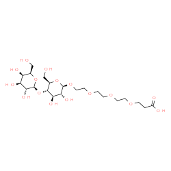 ChemSpider 2D Image | 3-{2-[2-(2-{[4-O-(beta-D-Galactopyranosyl)-beta-D-glucopyranosyl]oxy}ethoxy)ethoxy]ethoxy}propanoic acid | C21H38O16