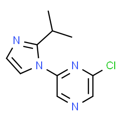 ChemSpider 2D Image | 2-Chloro-6-(2-isopropyl-1H-imidazol-1-yl)pyrazine | C10H11ClN4