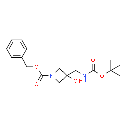 ChemSpider 2D Image | BENZYL 3-({[(TERT-BUTOXY)CARBONYL]AMINO}METHYL)-3-HYDROXYAZETIDINE-1-CARBOXYLATE | C17H24N2O5