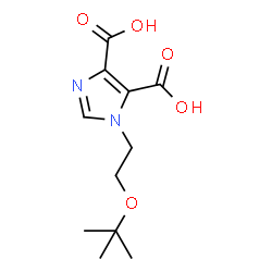 ChemSpider 2D Image | 1-{2-[(2-Methyl-2-propanyl)oxy]ethyl}-1H-imidazole-4,5-dicarboxylic acid | C11H16N2O5