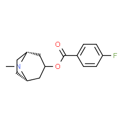 ChemSpider 2D Image | (1R,5S)-8-Methyl-8-azabicyclo[3.2.1]oct-3-yl 4-fluorobenzoate | C15H18FNO2