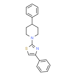 ChemSpider 2D Image | 4-Phenyl-1-(4-phenyl-1,3-thiazol-2-yl)piperidine | C20H20N2S