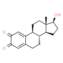 ChemSpider 2D Image | (17beta)-17-Hydroxyestra-1(10),4-diene-2,3-dione | C18H22O3