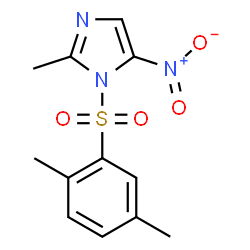 ChemSpider 2D Image | 1-(2,5-Dimethyl-benzenesulfonyl)-2-methyl-5-nitro-1H-imidazole | C12H13N3O4S