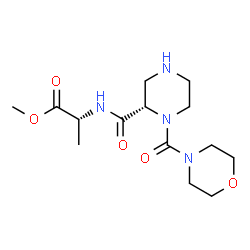 ChemSpider 2D Image | Methyl N-{[(2S)-1-(4-morpholinylcarbonyl)-2-piperazinyl]carbonyl}-D-alaninate | C14H24N4O5