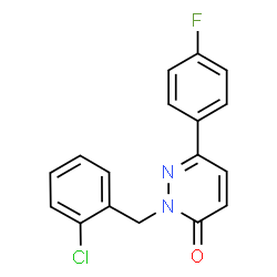 ChemSpider 2D Image | 2-(2-Chlorobenzyl)-6-(4-fluorophenyl)-3(2H)-pyridazinone | C17H12ClFN2O