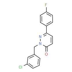 ChemSpider 2D Image | 2-(3-Chlorobenzyl)-6-(4-fluorophenyl)-3(2H)-pyridazinone | C17H12ClFN2O