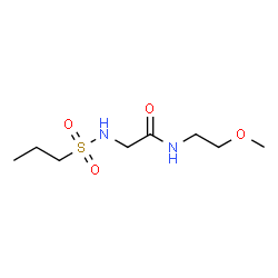 ChemSpider 2D Image | N-(2-Methoxyethyl)-N~2~-(propylsulfonyl)glycinamide | C8H18N2O4S
