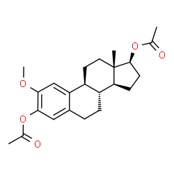 ChemSpider 2D Image | Estra-1,3,5(10)-triene-3,17beta-diol, 2-methoxy-, diacetate | C23H30O5