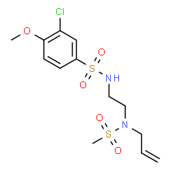 ChemSpider 2D Image | N-{2-[Allyl(methylsulfonyl)amino]ethyl}-3-chloro-4-methoxybenzenesulfonamide | C13H19ClN2O5S2