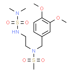 ChemSpider 2D Image | N-(3,4-Dimethoxybenzyl)-N-{2-[(dimethylsulfamoyl)amino]ethyl}methanesulfonamide | C14H25N3O6S2