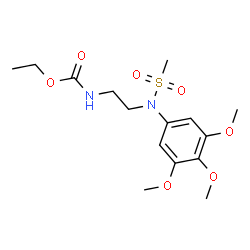 ChemSpider 2D Image | Ethyl {2-[(methylsulfonyl)(3,4,5-trimethoxyphenyl)amino]ethyl}carbamate | C15H24N2O7S