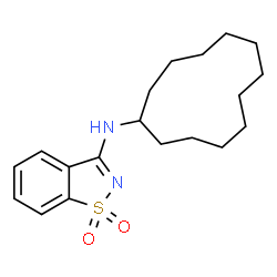 ChemSpider 2D Image | N-Cyclododecyl-1,2-benzothiazol-3-amine 1,1-dioxide | C19H28N2O2S
