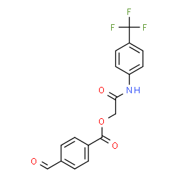 ChemSpider 2D Image | 2-Oxo-2-{[4-(trifluoromethyl)phenyl]amino}ethyl 4-formylbenzoate | C17H12F3NO4