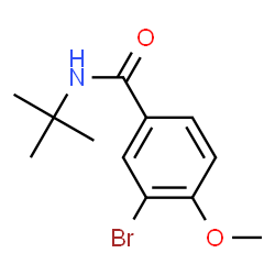 ChemSpider 2D Image | 3-bromo-N-(tert-butyl)-4-methoxybenzamide | C12H16BrNO2