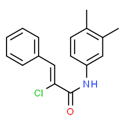 ChemSpider 2D Image | (2Z)-2-Chloro-N-(3,4-dimethylphenyl)-3-phenylacrylamide | C17H16ClNO