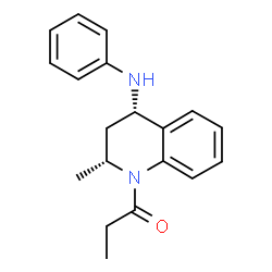 ChemSpider 2D Image | 1-[(2R,4S)-4-Anilino-2-methyl-3,4-dihydro-1(2H)-quinolinyl]-1-propanone | C19H22N2O