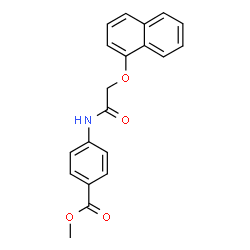 ChemSpider 2D Image | Methyl 4-{[(1-naphthyloxy)acetyl]amino}benzoate | C20H17NO4