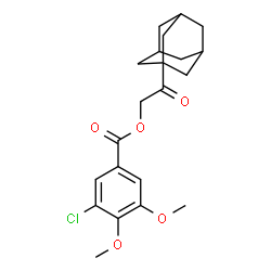 ChemSpider 2D Image | 2-(Adamantan-1-yl)-2-oxoethyl 3-chloro-4,5-dimethoxybenzoate | C21H25ClO5