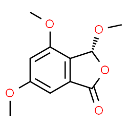 ChemSpider 2D Image | (3R)-3,4,6-Trimethoxy-2-benzofuran-1(3H)-one | C11H12O5