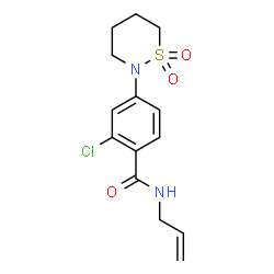 ChemSpider 2D Image | N-Allyl-2-chloro-4-(1,1-dioxido-1,2-thiazinan-2-yl)benzamide | C14H17ClN2O3S