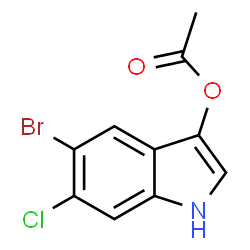 ChemSpider 2D Image | 5-Bromo-6-chloro-3-indolyl acetate | C10H7BrClNO2