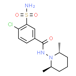 ChemSpider 2D Image | 4-Chloro-N-[(2R,6R)-2,6-dimethyl-1-piperidinyl]-3-sulfamoylbenzamide | C14H20ClN3O3S