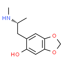 ChemSpider 2D Image | 6-[(2R)-2-(Methylamino)propyl]-1,3-benzodioxol-5-ol | C11H15NO3