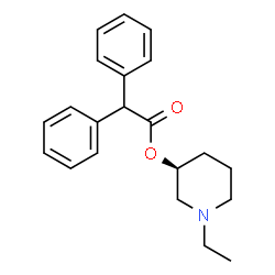 ChemSpider 2D Image | (3S)-1-Ethyl-3-piperidinyl diphenylacetate | C21H25NO2