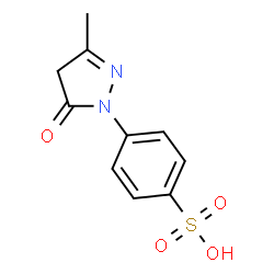 ChemSpider 2D Image | 1-(4-Sulfophenyl)-3-methyl-5-pyrazolone | C10H10N2O4S
