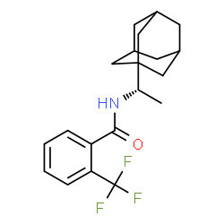 ChemSpider 2D Image | N-[(1S)-1-(Adamantan-1-yl)ethyl]-2-(trifluoromethyl)benzamide | C20H24F3NO