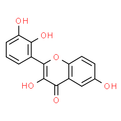 ChemSpider 2D Image | 2-(2,3-Dihydroxyphenyl)-3,6-dihydroxy-4H-chromen-4-one | C15H10O6
